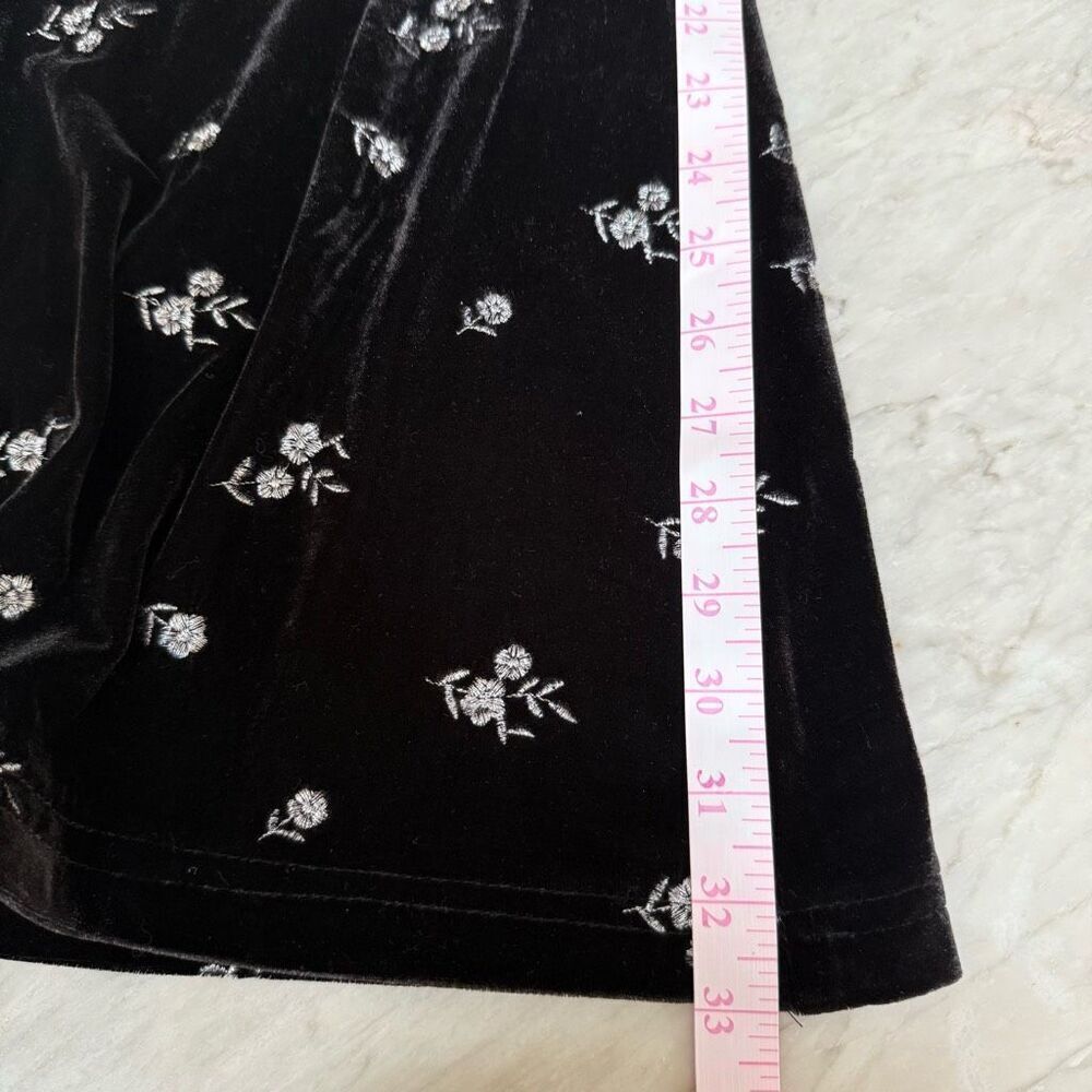 Avec Les Filles black stretch floral embroidered pants flare size M NWT - Picture 10 of 10